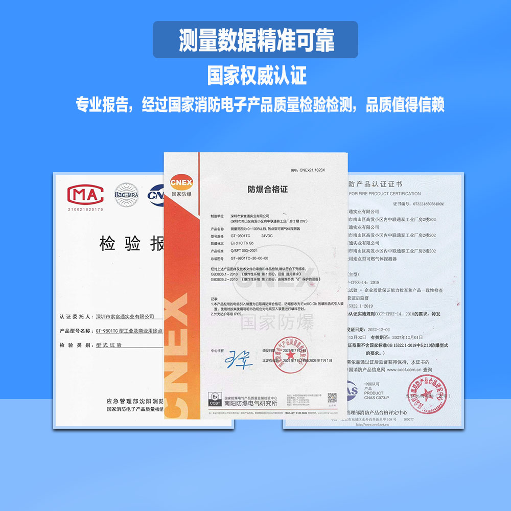 索富通提醒您購買可燃氣體探測器前索取整機的防爆合格證書(圖1)